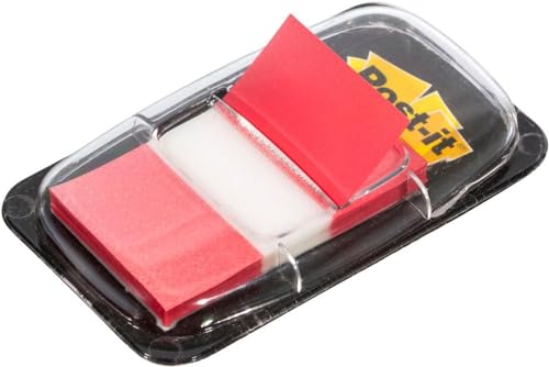 Post-it Index Page Marker Labels 43.2x25.4 mm in Red Yellow Blue and Green 12 Packs of 50 Labels