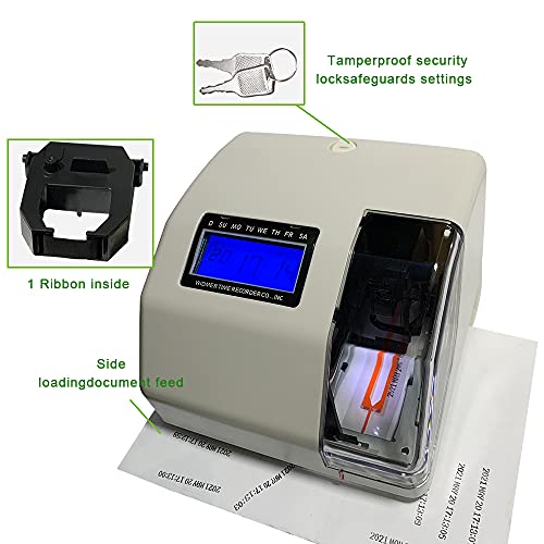 JMIUHACOU T4U Digital Time Stamp,Electronic Time Clock and Document Stamp,Multifunction Time/Date/Number Stamp