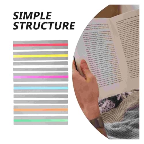 Reading Tracker 40pcs Colored Reading Bookmark Strips Highlight Tracking Rulers Guided Bookmarks for Dyslexia Aid Page Marker Household School