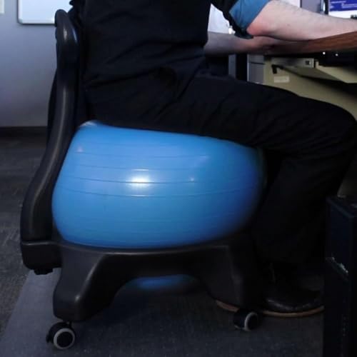 ZJIUWAN Exercise Ball Chair with Support, Rolling Balance Chair for Office