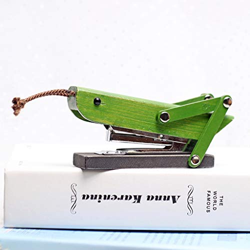 Staples Grasshopper Desktop Stapler, Office Stapler Metal Base Durable Stapler Stationery Office Supply Stapling Machine Gift Stapler (Color : Green)
