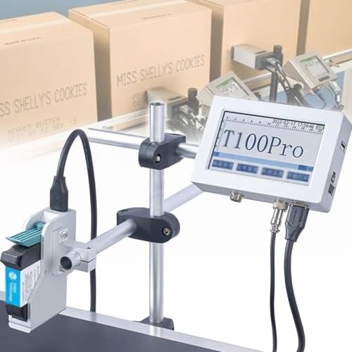 Lbxlhr Small Printer Date Coding Machine,Automatic Online Inkjet Printer,Date Coder,Label Printer,in Line Inkjet Coder,Automatic Coding and Marking Equipment(24.5mm)