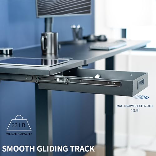 VIVO Black Clamp-on 24 x 14 in Desk Extender, DESK-EXT24D