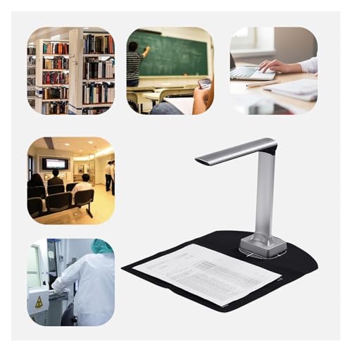Document Camera, Book Scanner Equipped with 5MP Document Camera, Captures A4 BK31 for Recognition, Improves Efficiency for Live Demo, Distance