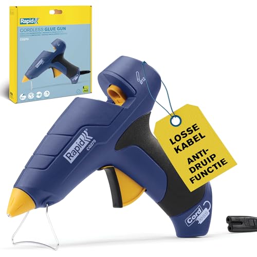 Rapid CG270 Wireless Hot Glue Gun for 12 mm Glue Sticks, 350 g/h, 3 Minutes Heating Time, Craft & DIY Projects, Ergonomic Design