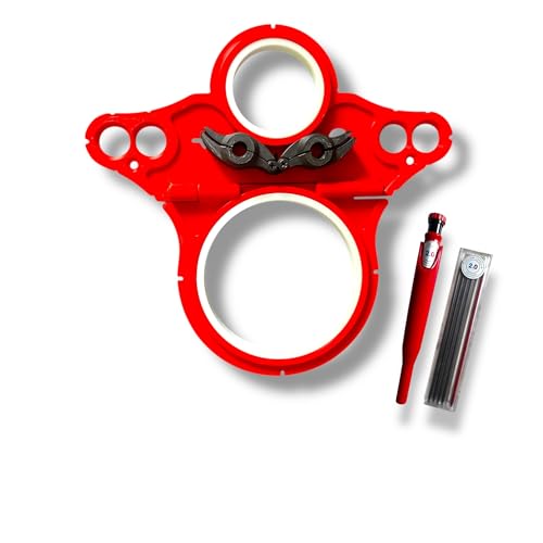 WC Frame Marking Template – Compatible with Geberit® & Similar In-Wall Carrier Systems – Professional Tiler Layout Tool – Reinforced Plastic – Includes Pencil & Refills – Outillage Carreleur 2.0