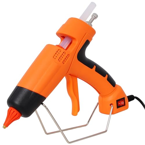 KEIKI 350W Hot Glue Gun with 4 Replacement Nozzles & 24 Glue Sticks, Heavy Duty Thermo Glue Gun for DIY Crafts, Home Repair, Wood, Metal