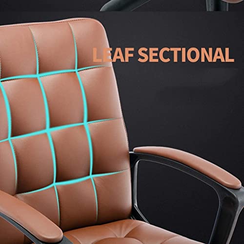 POCHY Flexible Office Chair Office Chairpu Leather Desk Chair Height Adjustable Rotating Computer Chair for Home Managerial Chairs Executive Chairs Cozy
