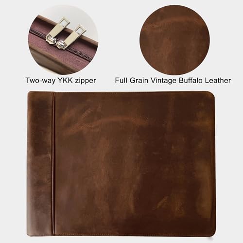 7 Ring Check Binder for Business Checks, Checkbook Binder with Zipper for 3-up Business Checks,Personalized Check Book Portfolio for 9 x 13 inch 200 Sheets - 600 Checks, Check Holders for Men/Women