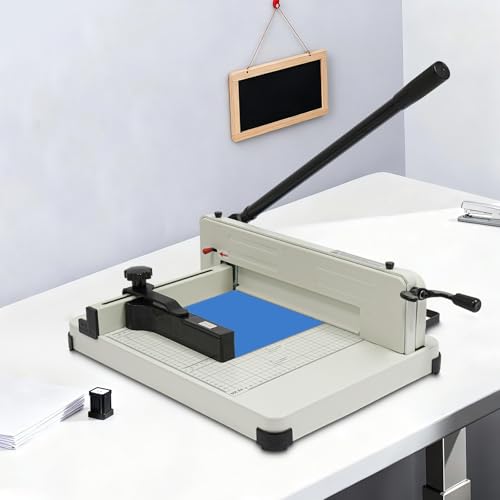 Fujsnmu 12" Heavy Duty 400 Sheets Capacity Guillotine Paper Cutter for Shop