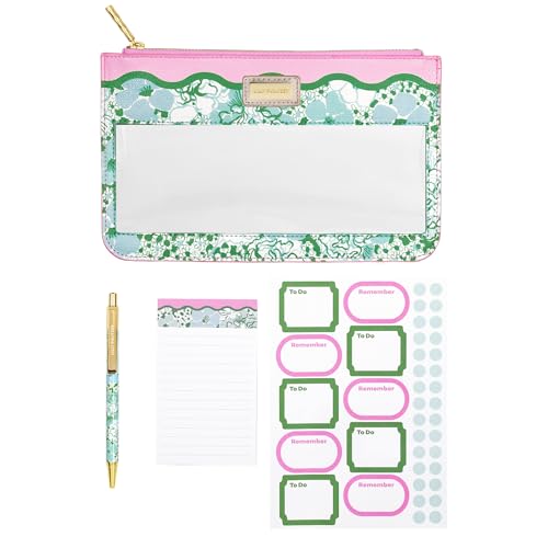 Lilly Pulitzer Pouch with Planner Accessories, Mint Condition Burst of Joy