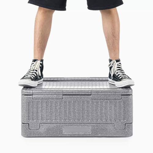 XJOYSL7921 Camping Storage Bag ﻿ 40L/10.5 Gallon Outdoor Camping Storage Box, Folding Waterproof Lightweight Travel Food Snacks Sundry Luggage Bin EPP Material Crate Utility Box