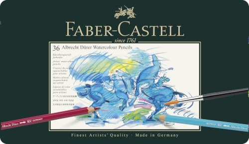 Faber-Castel FC117536 Albrecht Durer Artist Watercolor Pencils In A Metal Tin (36 Pack), Assorted