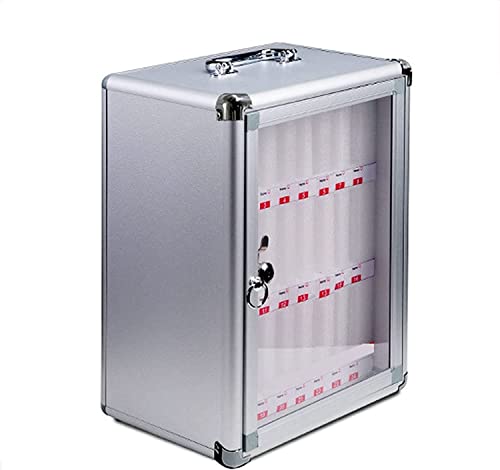 USZWBY Cell Mobile Phone Safe 60 Slots Metal Mobile Phone Management Box Transparent Portable Wall Mobile Phone Storage Box (24)