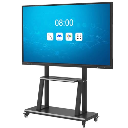 55-85 Inch Interactive Whiteboard,4K UHD Multi-Touch Smart Board,Wireless Projection Digital Whiteboard with Real Pen Writing,HDMI/USB/NFC Connectivity for Classroom,Conference Room,Hotel (55 Inch)