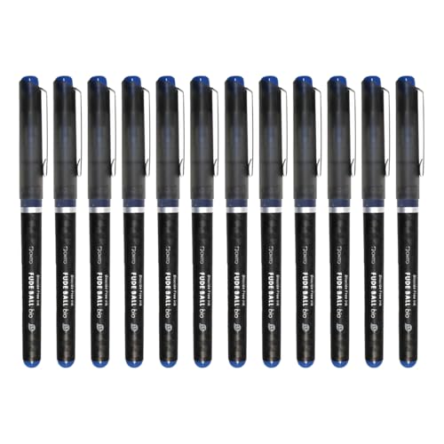 OHTO Fude Ball Bio 1.5 Rollerball Pen, Ultra-Bold 1.5mm, Water-Based Biocide Free Ink, Blue, CFR-15FBO-BL, Pack of 12