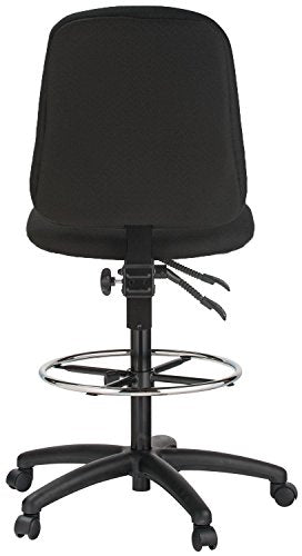 Contoured Dual Function Drafting Stool by Harwick - Black Fabric