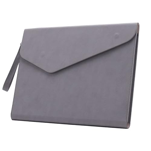 Filing Envelopes Document File Bag A4 Data Contract Bill Invoice Large Capacity Portfolio Tablet PC Bag School Office Supplies Plastic Folders (Color : A4 B Gray)