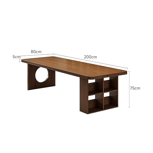 BGGJJ Computer Desk 180cm Solid Wood Long Strip, Modern Study Room Furniture, Suitable for Company and Family Desk with Drawers(200cm)