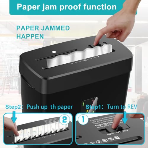10 Sheet Cross Cut Paper Shredder for Home Office, P 4 Security Level, 3.43 Gallon Basket, Shreds CD Credit Card, 3 Mode Jam Proof Design, Fast Durable