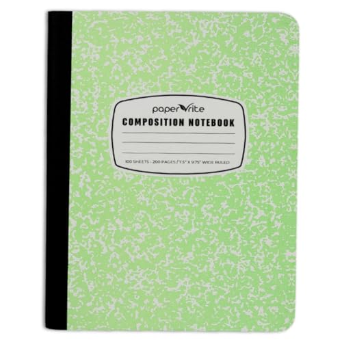 Paper Rite Marble Composition Notebook Wide Ruled, 9.75x7.5 in