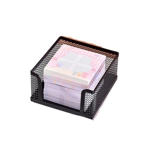 Xuanqiu Metal Mesh Desktop Sticky Note Box 5-Pack Office Storage Organizer
