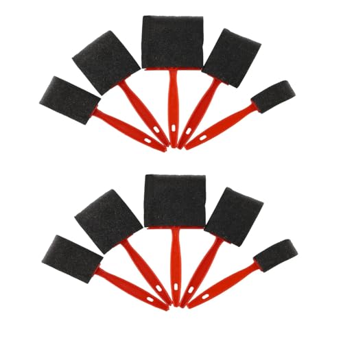 Foam Brushes for Painting 10 Set/50 Pcs Art Foam Brush Sets - Big & Small Size Paint Brushes for Color Wash Tasks