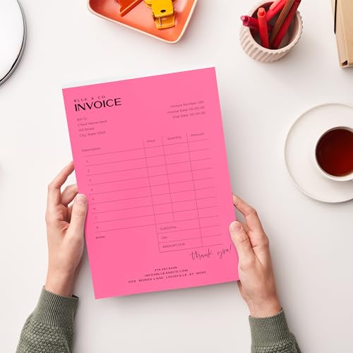 Neenah Astrobrights Color Paper, 8.5â€ x 11â€ , 24 lb/89 GSM, Pulsar Pink, 500 Sheets (21031)