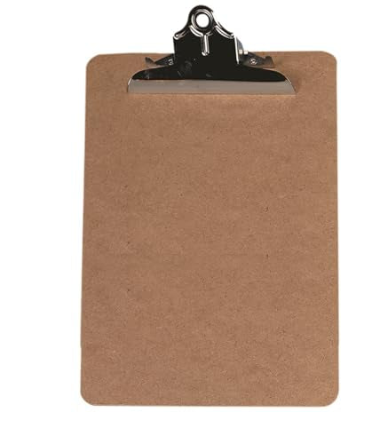 SECO A5 Masonite Clipboard with Heavy Duty Clip - Pack of 12