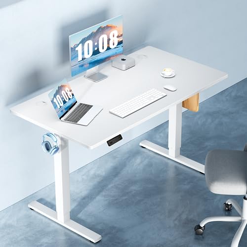 DUMOS 40 Inch Electric Standing Desk, Memory Adjustable Home Office Desk