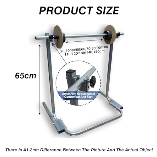 Vertical Bubble wrap roll Holder, Steel Bubble Wrap Dispenser, Silver, 20-150cm, for Packaging, Handling, Transportation(Width 20cm)