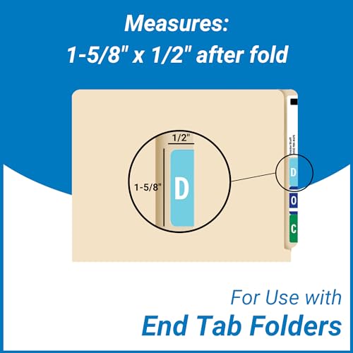 Alphabet Labels for File Folders, A to Z Desk Set with File Box and Indexes, Doctor Stuff, 2200 Labels, Compatible with Smead -Z Acc/ACCS - SMAM Alpha Stickers Series, Medical Chart Color Code Labels