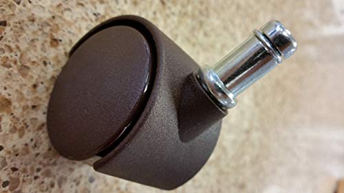 Heritage Form Caster Chair Company Replacement Caster Wheels, Brown, Set of 20, Compatible with Chromcraft