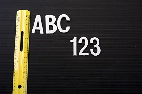 Displays2go Letter Set 1 1/2” High White Plastic Character Kit