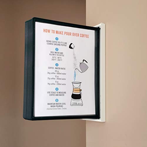 Leviatan 10 Piece Display Board System - Display Panel - A4 Presentation Films, Foldable Film - Robust Frame Construction, for Office, Production & Supermarket, Multicoloured