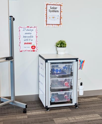 LUXOR MBS-STR-11-3L Modular Classroom Storage Cabinet - Single Module with 3 Large Bins