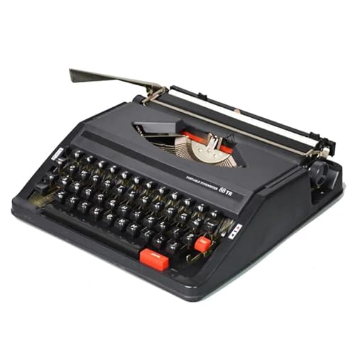 Jiangtaom Manual Typewriter, Classic Portable Manual Typewriter, Easy to Use Machinery Typewriter, Great Gifts(Black)