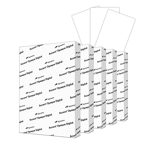 Accent Opaque White Printer Paper, 12” x 18” 20lb Bond/50lb Text Copy Paper – 2,500 Sheets (5 Reams) – Premium Computer Paper with Smooth Finish, 97 Bright, 74gsm – Multipurpose White Paper – 188082C