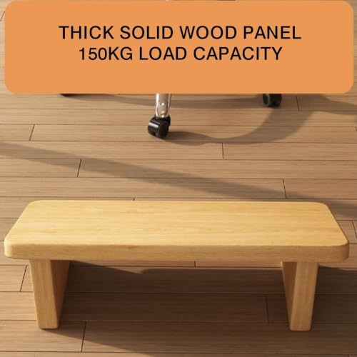 Ergonomic Foots Stool for Under Office Desks,20° Tilt Angle Wood Footrest,Prevent Slipping Footstool for Sofas(Color-1,40x24x15cm)