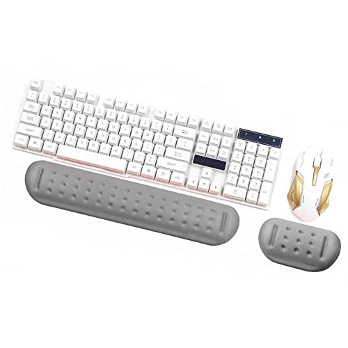 AFPSDLFJDLS Keyboard Wrist Rest Pad Memory Foam Silicone Non-Slip Wrist Rest Pad Ergonomic Mousepad(E)