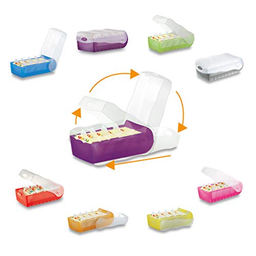 HAN 997 Card Index Box Croco DIN A7 Horizontal with 5 Support Plates and 100 Cards. Rot transluzent
