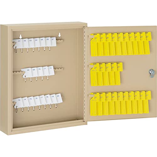 Global Industrial Key Cabinet, 110 Keys, 14x3-1/8x17-1/8, Sand