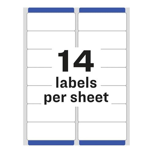 Avery® Printable Address Labels, Sure Feed® Technology, 1-1/3" x 4", Matte Clear, 700 Blank Mailing Labels (05662)
