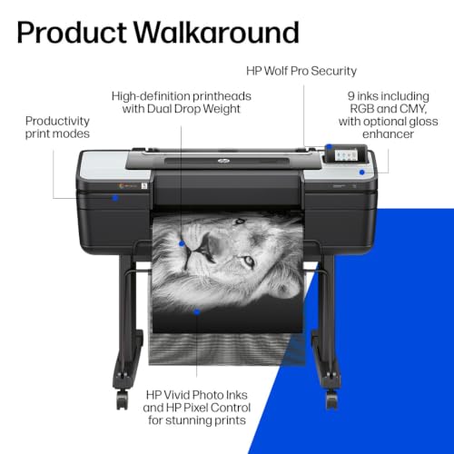 HP DesignJet Z9+ Postscript Graphics Printer - 24-inch, for Fine Art Graphics & Secure Large Format Printing - (W3Z71D) - New Model