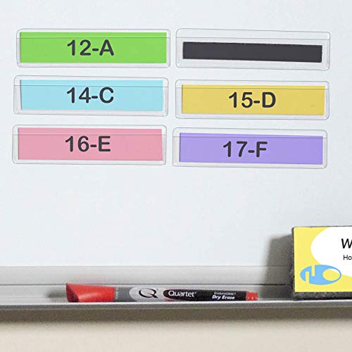 StoreSMART® - Clear Plastic Shelf Tag/Label Holder - Magnetic Back - 1" x 4" - Open Long Side - 200-Pack - PESPC2432LM-200