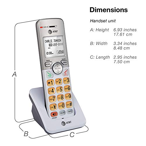 AT&T EL51203 DECT 6.0 2-Handset Cordless Phone with Full-Duplex Speakerphone, Backlit Display & Lighted Keypad, Caller ID/Call Waiting, Intercom, ECO Mode