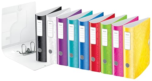 Leitz Wow A4 75mm Active Lever Arch File - Metallic Pink
