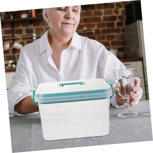 gklwVSlwv Storage Bins，Plastic Bins ，Capacity Transparent First Aid Box with Handles for Home and Emergency Use Multi Functional Medical