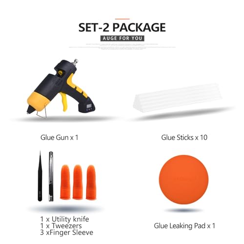 Hot Glue Gun, Hot Silicone Gun, Melt Glue With Cordless Lithium Battery, 60w, Digital Display, Adjustable Temperature, Use, 7mm Rod, Rep Tool,cordless hot glue gun(Set-2)