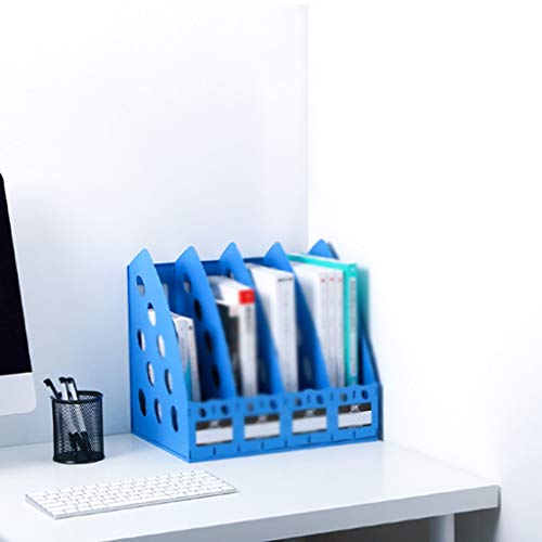 GVRMLDF Magazine File Holder,Desk Organizer for Office Organization and Storage,33.5x25.1x28.2cm(Gray)